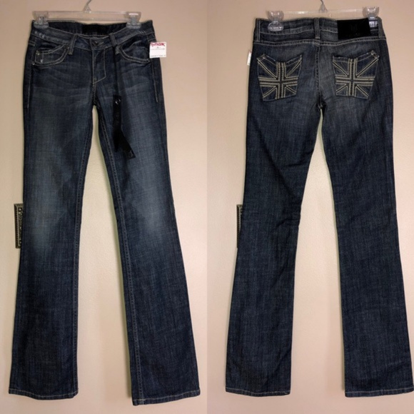 Monarchy Jeans Monarchy Straight To Bootcut Leg British Flag Jeans